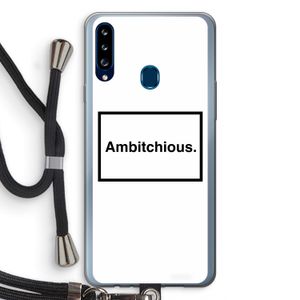 Ambitchious: Samsung Galaxy A20s Transparant Hoesje met koord