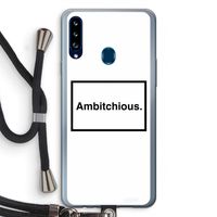 Ambitchious: Samsung Galaxy A20s Transparant Hoesje met koord