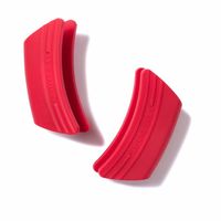 LE CREUSET - Siliconen - Set/2 handgrepen rood