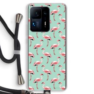 Flamingoprint groen: Xiaomi Mi Mix 4 Transparant Hoesje met koord