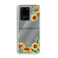 Zonnebloemen: Samsung Galaxy S20 Ultra Transparant Hoesje