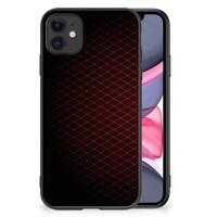 iPhone 11 Back Case Geruit Rood