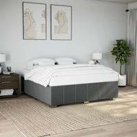 Bedframe zonder matras stof donkergrijs 180x200 cm