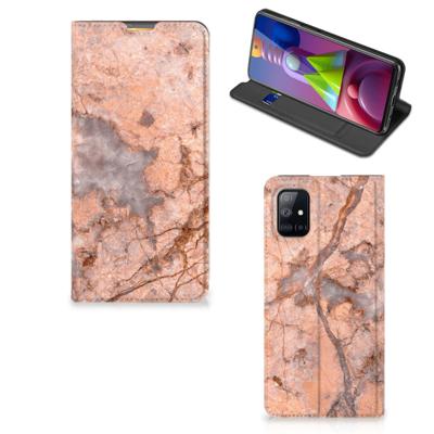 Samsung Galaxy M51 | Standcase | Marmer Oranje