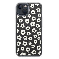 iPhone 13 mini hybride hoesje - Retro bloempjes