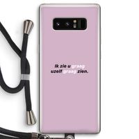 uzelf graag zien: Samsung Galaxy Note 8 Transparant Hoesje met koord