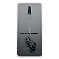 Nokia 2.4 Silicone-hoesje Gun Don't Touch My Phone