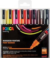 Posca paintmarker PC-5M, set van 8 markers in geassorteerde warme kleuren - thumbnail