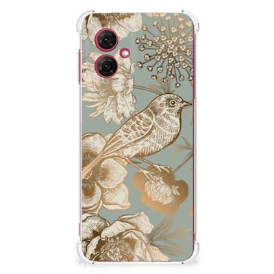 Case voor Motorola Moto G55 Vintage Bird Flowers