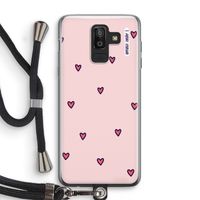 Hartjes: Samsung Galaxy J8 (2018) Transparant Hoesje met koord
