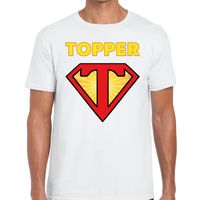Super Topper logo t- shirt wit heren