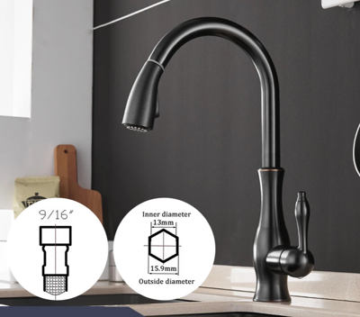 AquaFlex - Zilveren Uitschuifbare Keukenkraan met 360° Draaibare Uitloop