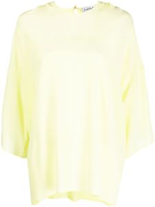 Lanvin blouse en soie à design drapé - Vert