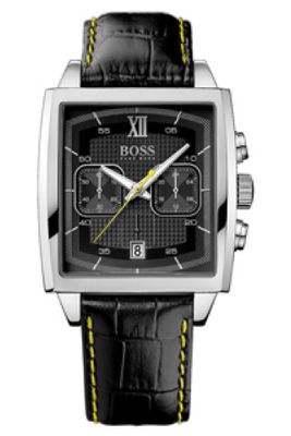 Horlogeband Hugo Boss HB-87-1-14-2418 / HB659302385 Leder Zwart