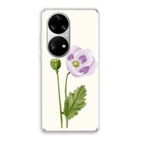Purple poppy: Huawei P50 Pro Transparant Hoesje