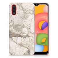 Samsung Galaxy A01 | TPU | Siliconen hoesje | Marmer Beige