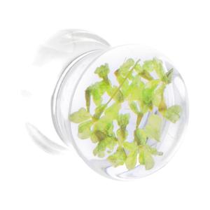 Double Flared Plug met bloemendesign Acryl Tunnels & Plugs