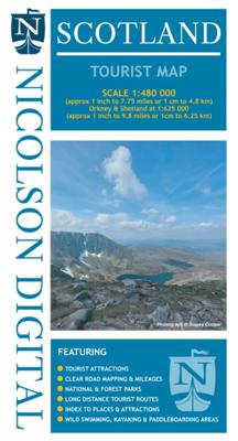 Wegenkaart - landkaart Scotland Tourist Map | Nicolson