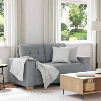 Loveseat bank 120 cm stof lichtgrijs Loveseat bank 120 cm stof lichtgrijs