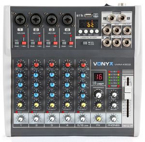 Vonyx VMM-K602 6-kanaals mixer met USB-interface