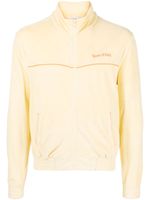 Sporty & Rich hoodie zippé à logo brodé - Jaune