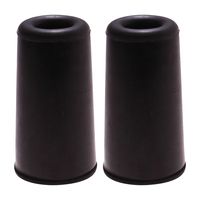 Deurbuffer - 2x - deurstopper - zwart - rubber - 75 x 40 mm - schroefbevestiging - thumbnail