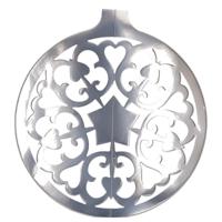 Grote Kerstbal hangdecoratie van karton - zilver - Dia 49 cm - Kerstversiering