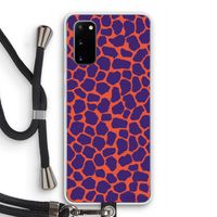 Purple Giraffe: Samsung Galaxy S20 Transparant Hoesje met koord