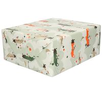 1x Rollen Inpakpapier/cadeaupapier Sinterklaas thema vliegtuigjes blauw/grijs 300 x 70 cm