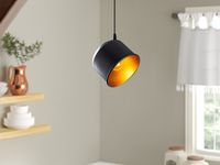 Hanglamp BERZATTO 1 lamp zwart - thumbnail