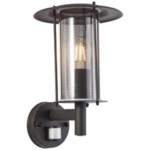 Brilliant Zwarte buitenlamp Detroit met sensor 96463/76