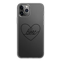 Best heart black: iPhone 11 Pro Transparant Hoesje