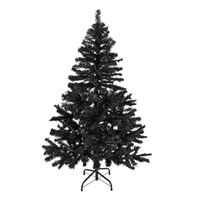 Zwarte kunst kerstboom/kunstboom 150 cm - thumbnail