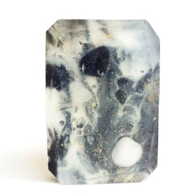 Yin Yang - Sneeuwvlok Obsidiaan en Sneeuwkwarts Edelsteen Zeep