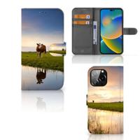 iPhone 14 Pro Max | Telefoonhoesje | Met pasjeshouder | Koe