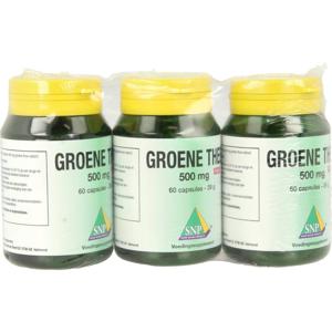 SNP Groene thee 500 mg puur aktie 2 + 1 (180 caps)