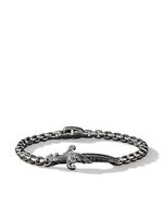 David Yurman bracelet Waves Dagger en argent sterling serti de diamant - Noir