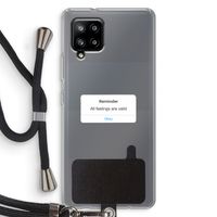 Reminder: Samsung Galaxy A42 5G Transparant Hoesje met koord