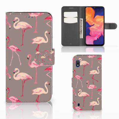 Samsung Galaxy A10 | Telefoonhoesje | Met pasjeshouder | Flamingo