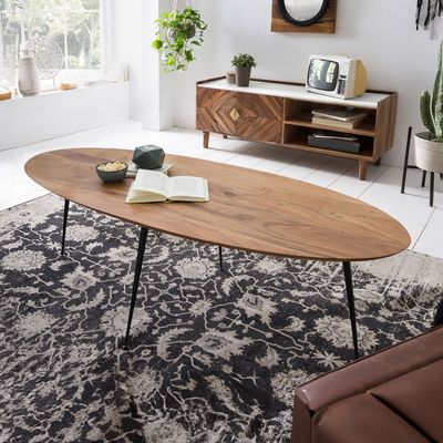 Artistiq Ovale Salontafel 'Debrah' Acaciahout, 150 x 60cm