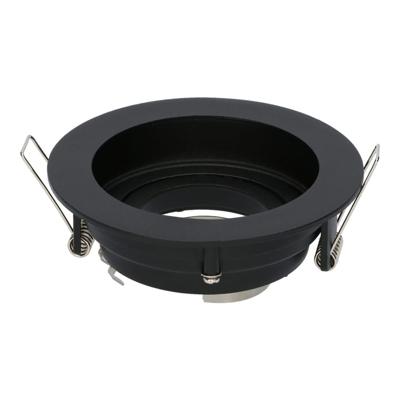 Laredo LED Inbouwspot - Kantelbaar armatuur - Diameter 100mm - GU10 Fitting incl. lamphouder - Rond - IP20 - Zwart
