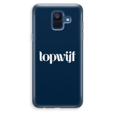 Topwijf Navy: Samsung Galaxy A6 (2018) Transparant Hoesje