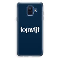 Topwijf Navy: Samsung Galaxy A6 (2018) Transparant Hoesje