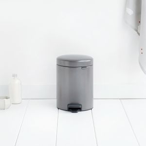 Brabantia newIcon pedaalemmer 5 liter met kunststof binnenemmer - Platinum