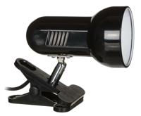 Activejet Clip-on bureaulamp, zwart, metaal, E27 schroefdraad