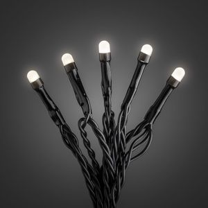 Micro LED lichtsnoer zwart met 80 warm witte lampen