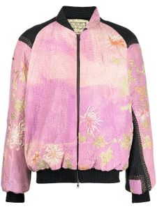 By Walid veste bomber Otto à broderies - Rose