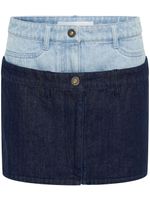 Dion Lee minijupe en jean à design superposé - Bleu