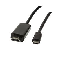 LogiLink UA0330 USB-C-displaykabel USB-C / HDMI Adapterkabel USB-C stekker, HDMI-A-stekker 3.00 m Zwart - thumbnail