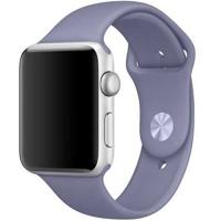 Apple Watch Bandje Teyra - Siliconen - Lavendel Grijs -